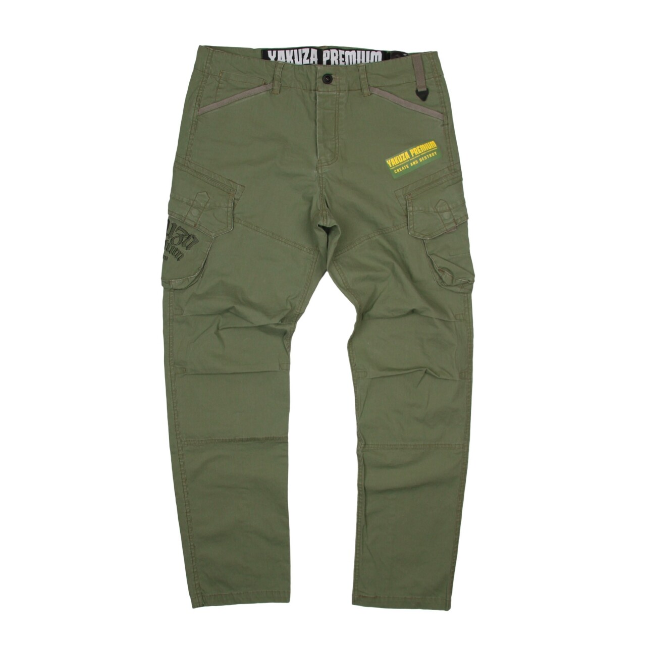 Nohavice Yakuza Premium Cargo Label - olivové, L