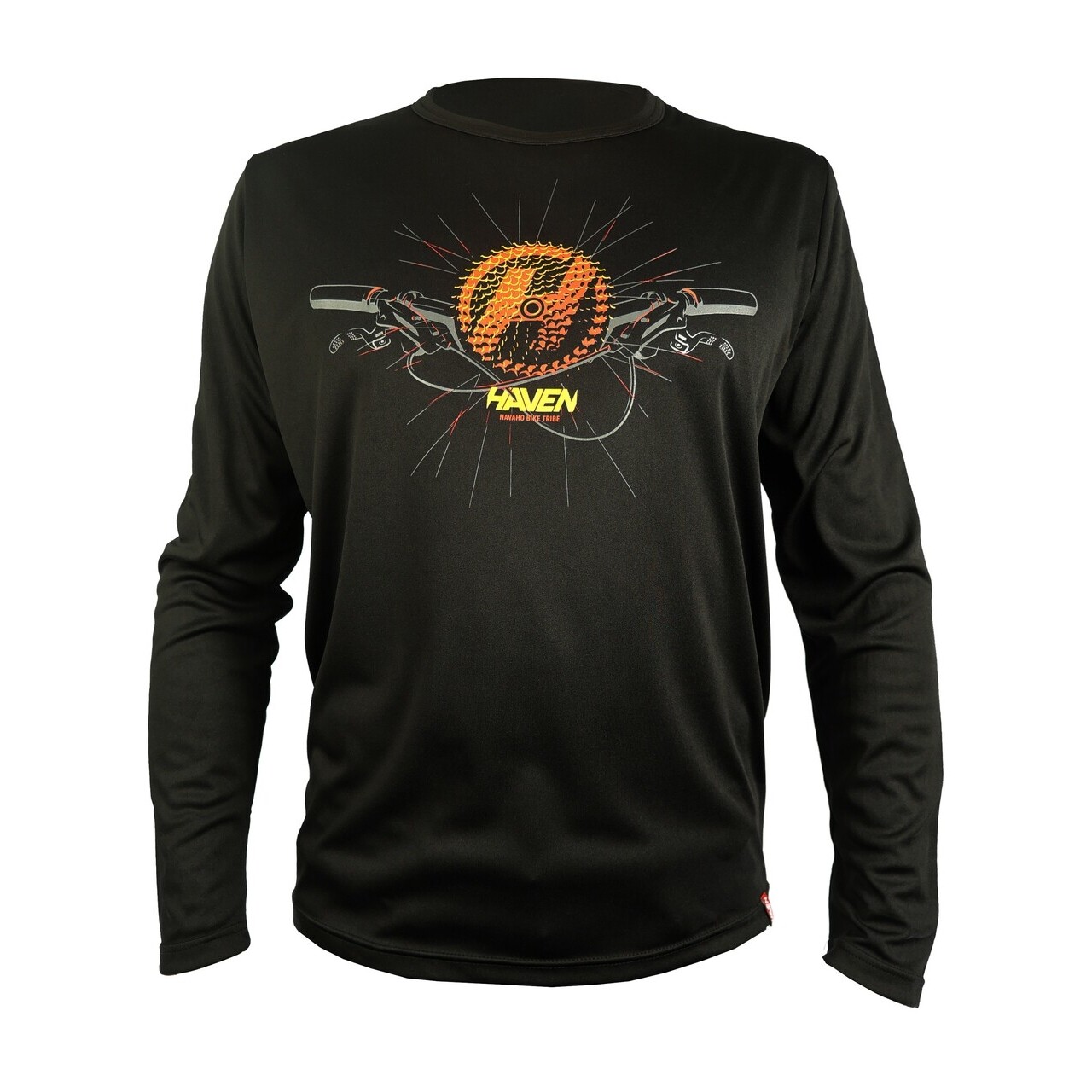 Tričko s dlhým rukávom Haven Navaho II - čierne-červené, XL