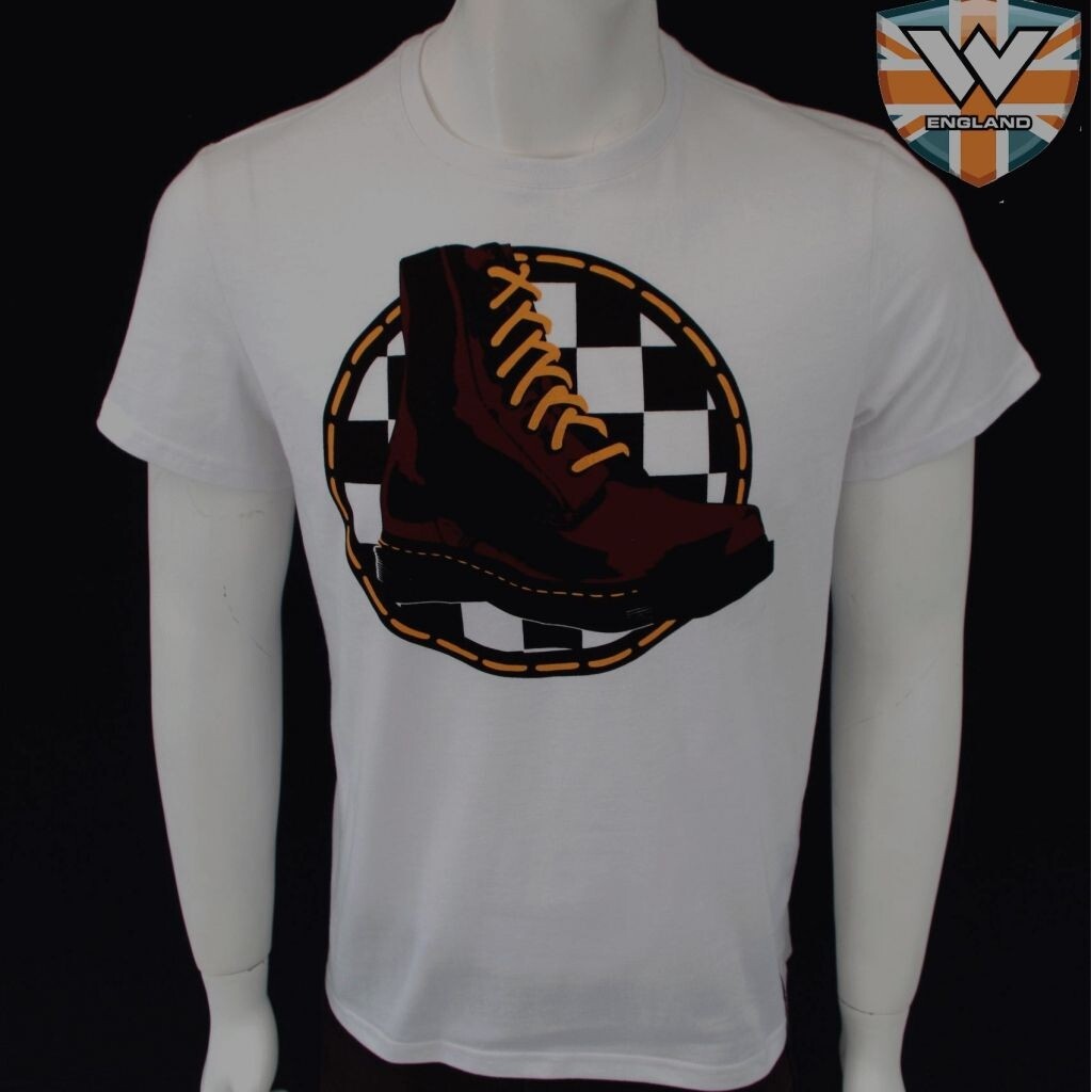 Tričko Warrior Classic Boots - biele, XL