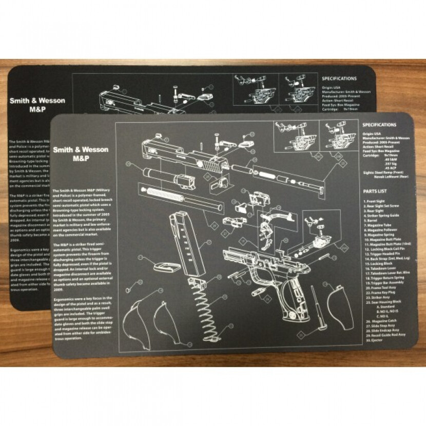Servisná podložka na čistenie zbraní Smith & Wesson M&P - sivá