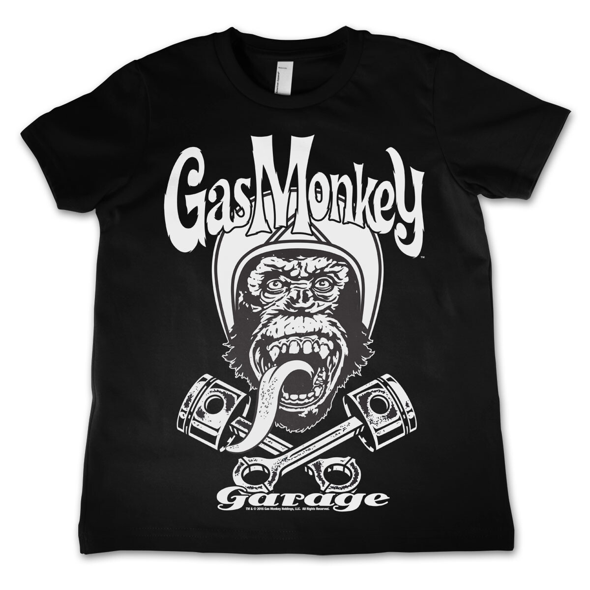 Tričko detské Gas Monkey Garage Biker Monkey - čierne, 6-7 rokov