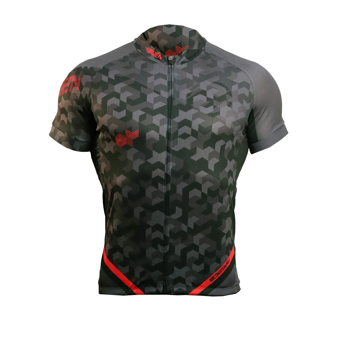 Tričko s krátkym rukávom Haven Singletrail - čierne-červené, XXL