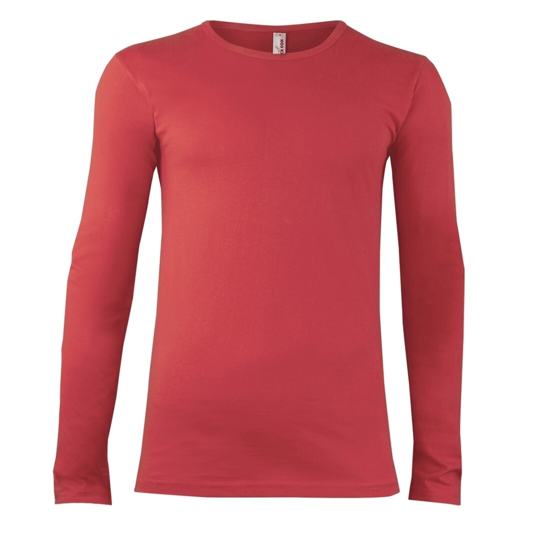 Tričko s dlhým rukávom Alex Fox Long - tmavo červené, XXL