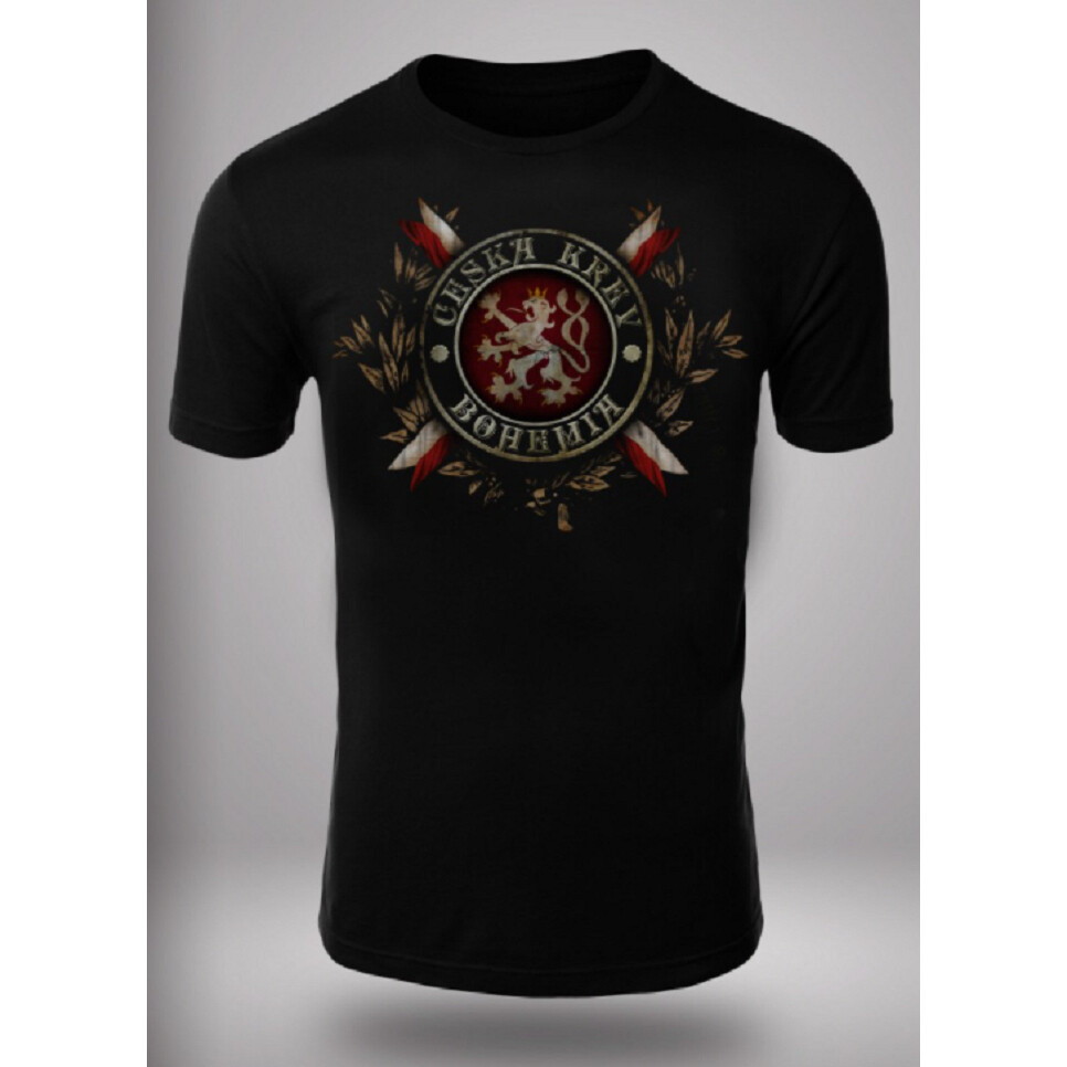 Tričko pánske Česká krv Bohamia Lion - čierne, M