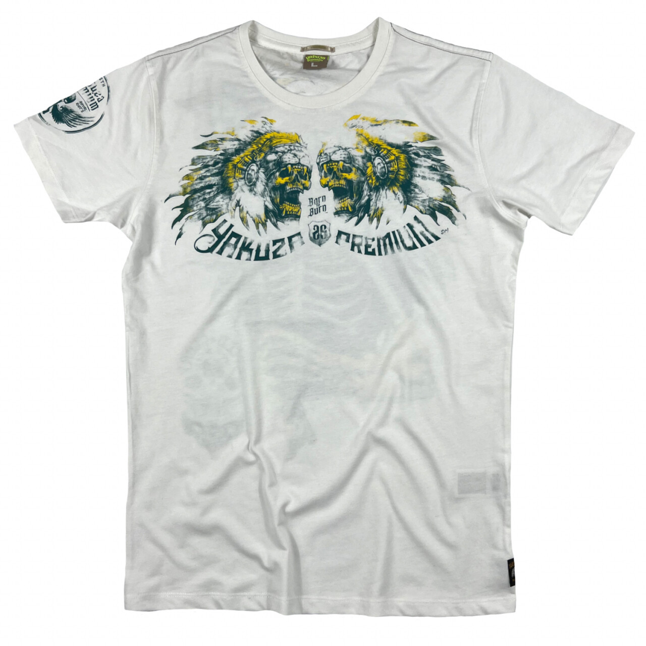 Tričko Yakuza Premium Skullbone - biele, XL