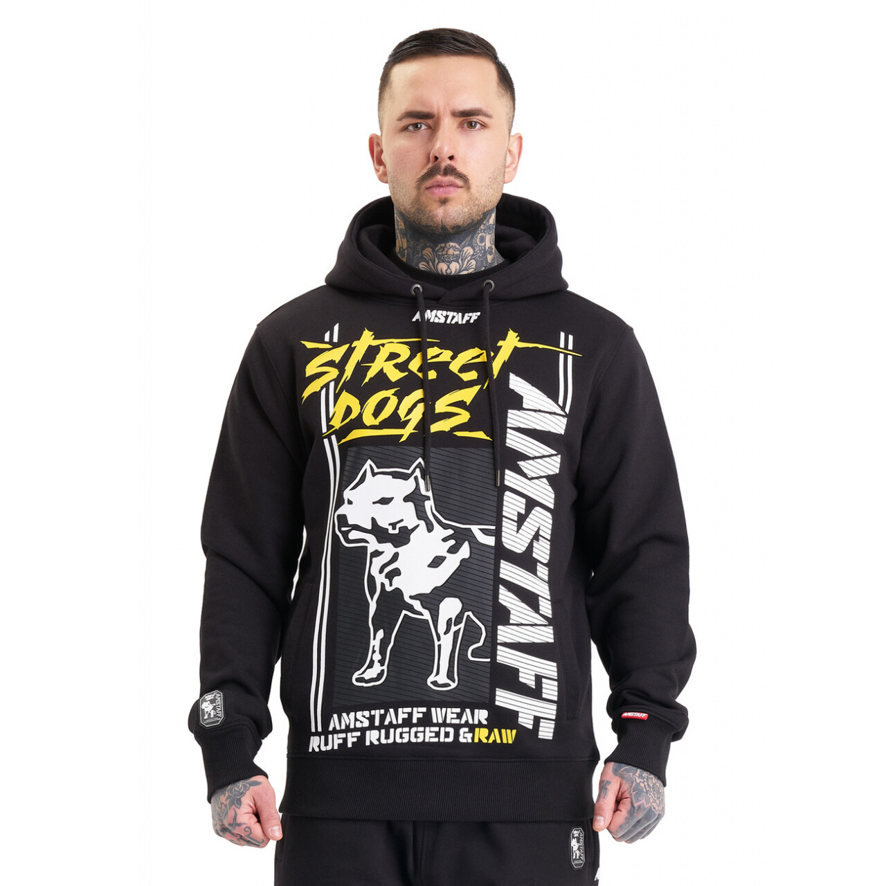 Mikina s kapucňou Amstaff Hunters - čierna, M