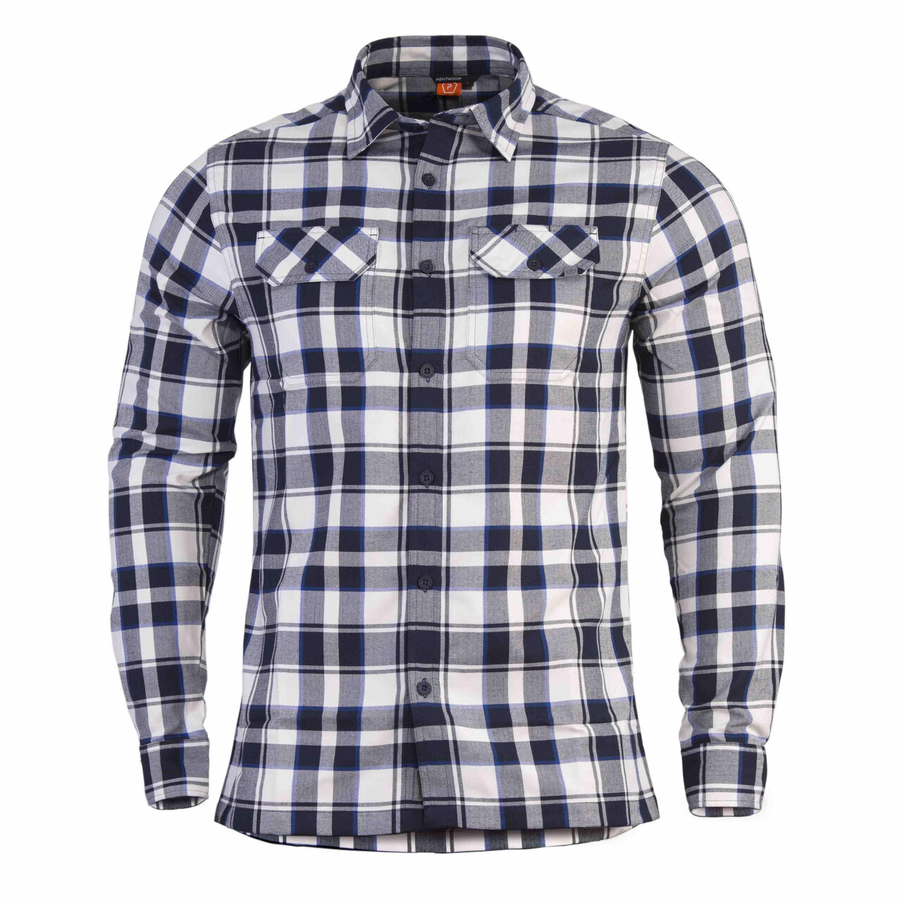 Košeľa s dlhým rukávom Pentagon Drifter Flannel - sivá-biela, S