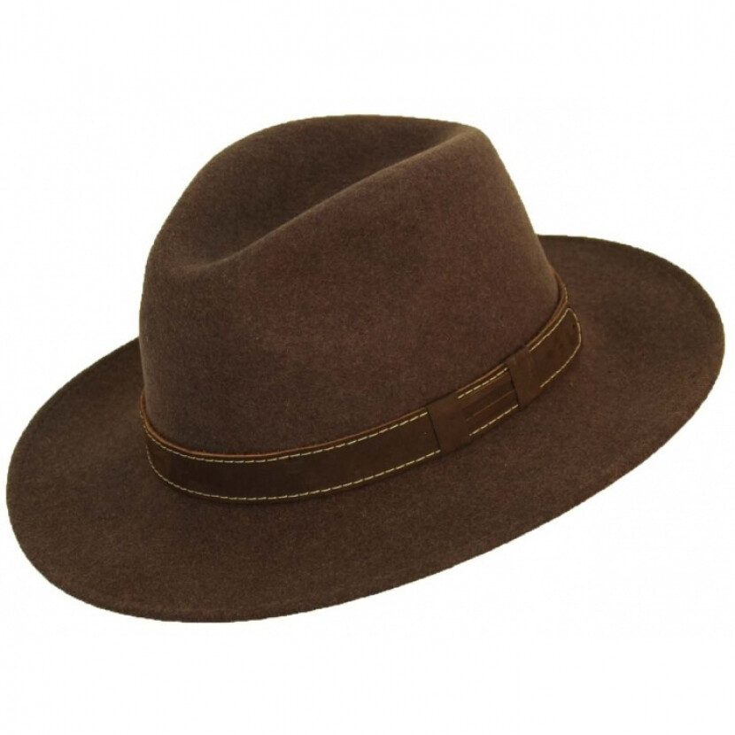 Klobúk vlnený Scippis Paxton - hnedý, S