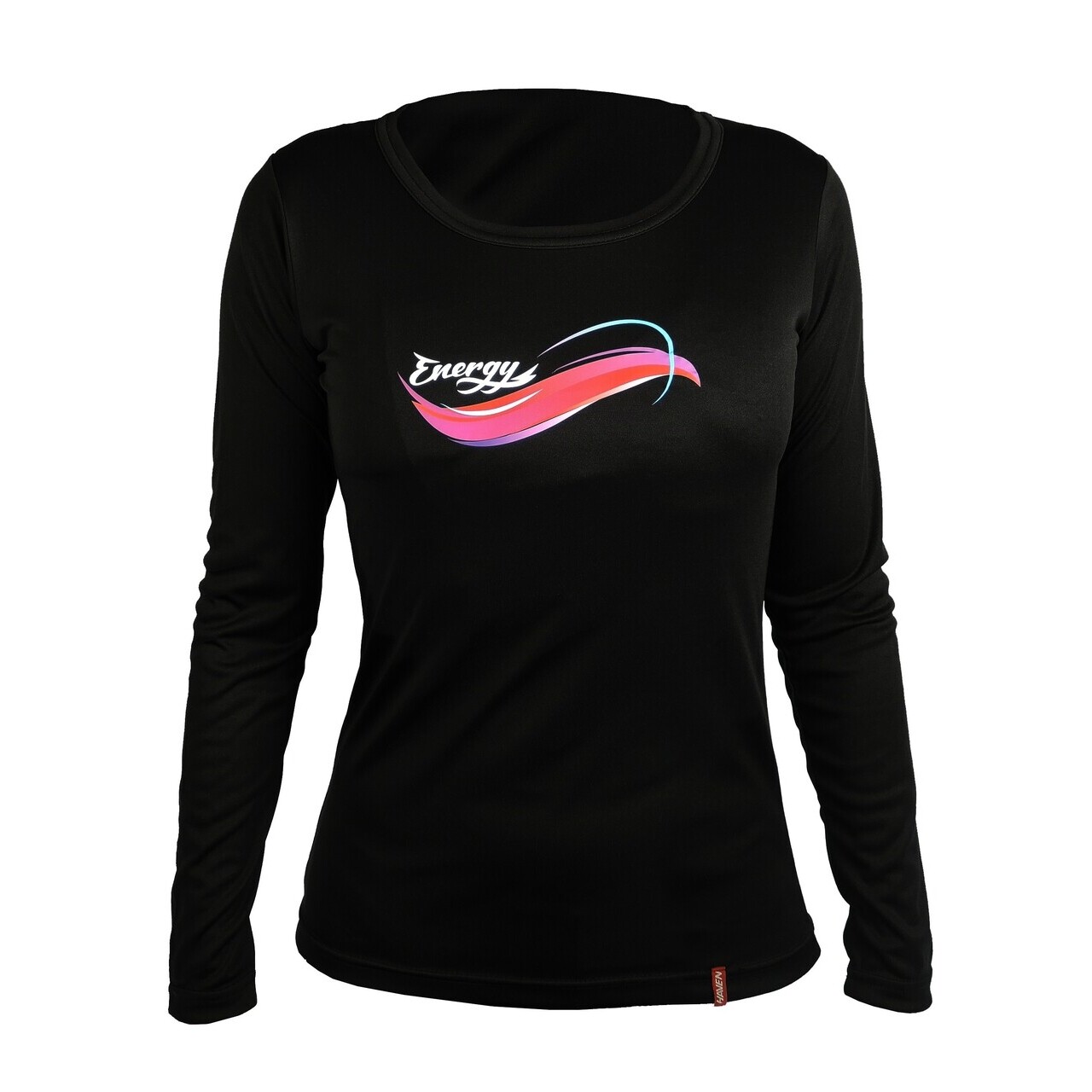 Tričko dámske s dlhým rukávom Haven Energy - čierne-ružové, XS