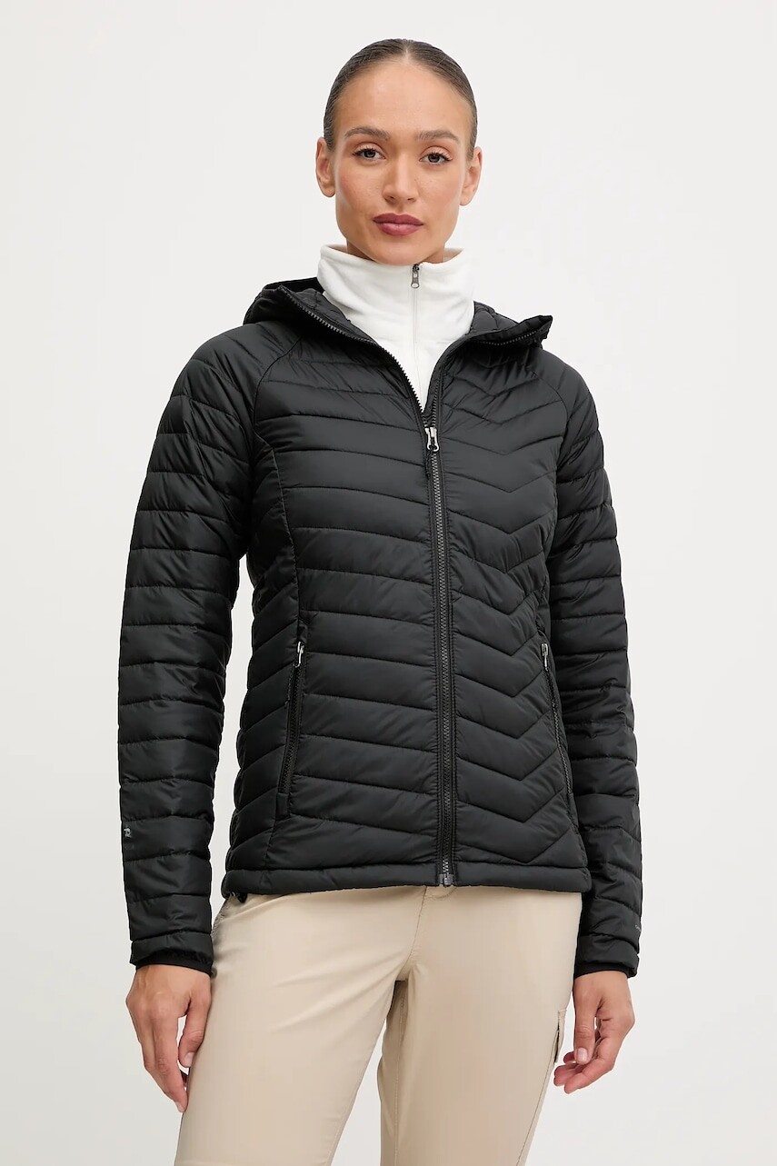Bunda Columbia 1699071-100, dámska, čierna farba, prechodná