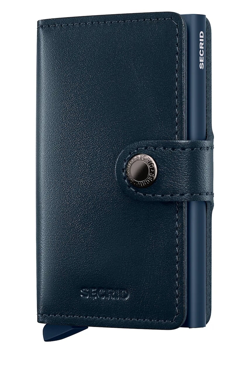 Kožená peňaženka Secrid ORIGINAL tmavomodrá farba