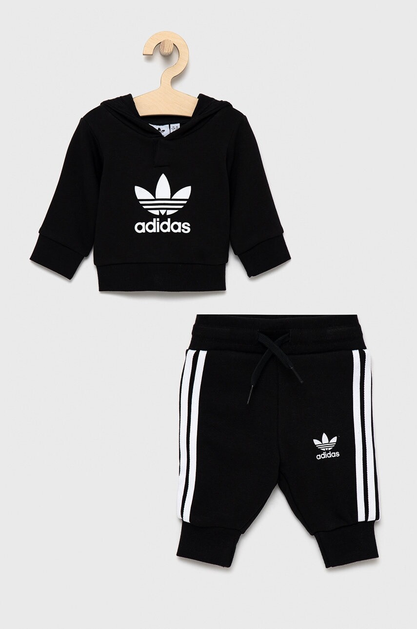 Detská tepláková súprava adidas Originals H25218 čierna farba