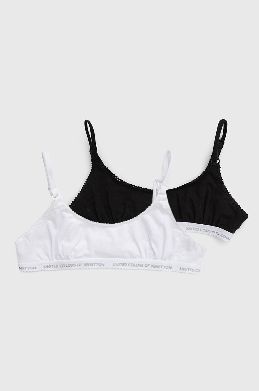 Detská podprsenka United Colors of Benetton (2-pak) biela farba