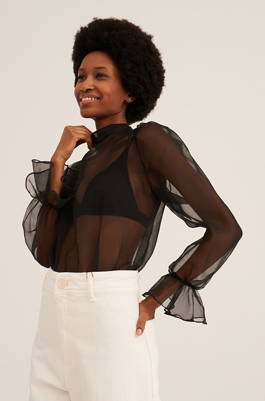 Blúzka Undress Code Classic dámska, čierna farba, jednofarebná