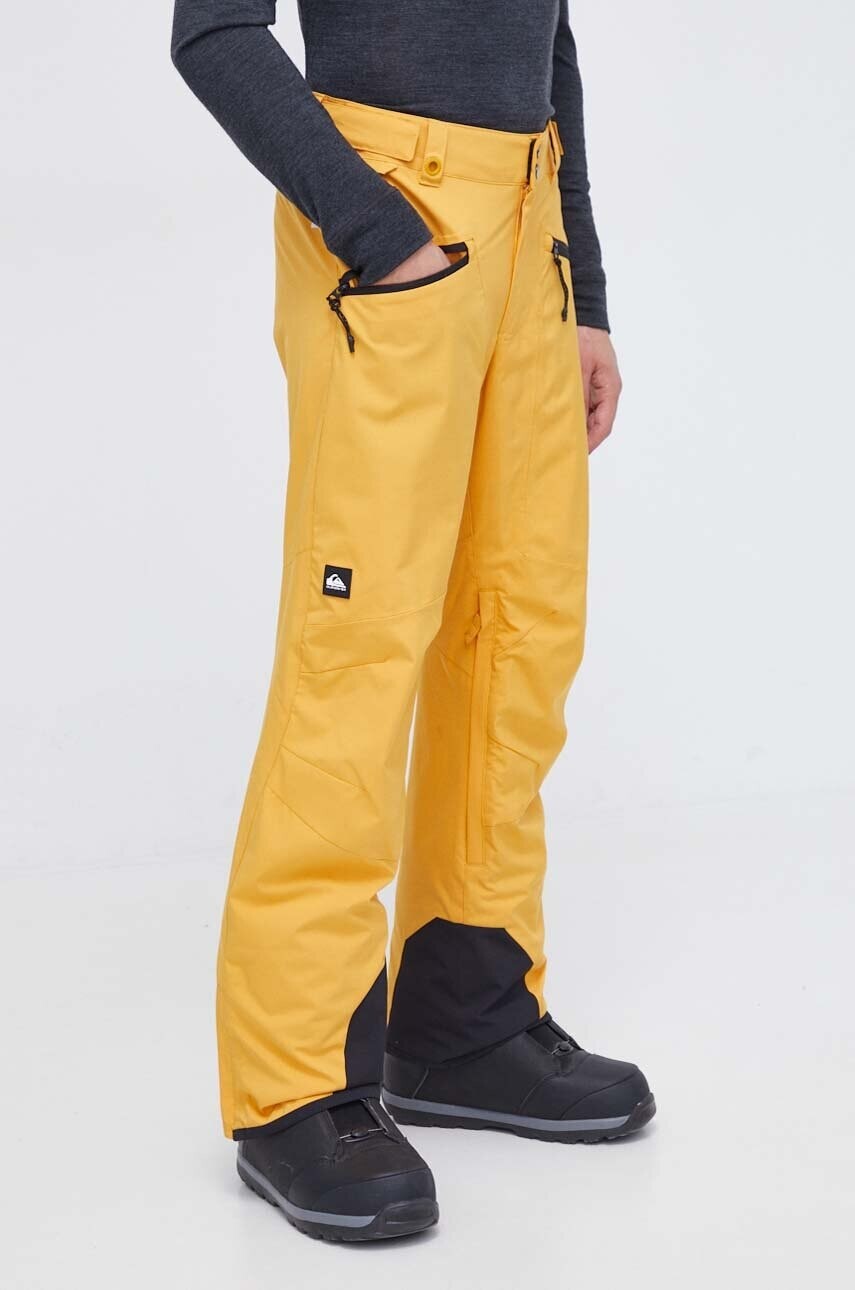 Nohavice Quiksilver Boundry pánske, žltá farba