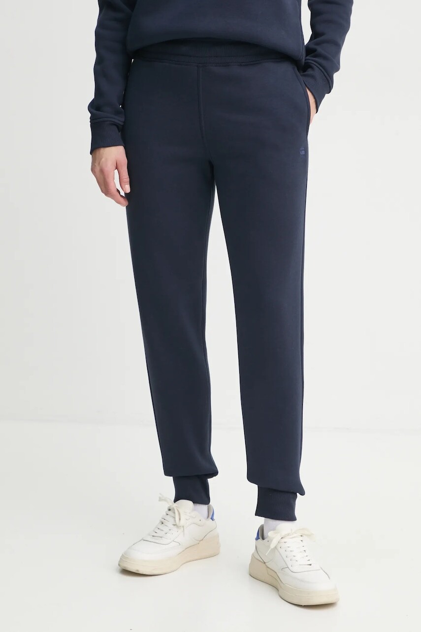 Tepláky G-Star tmavomodrá farba, jednofarebné