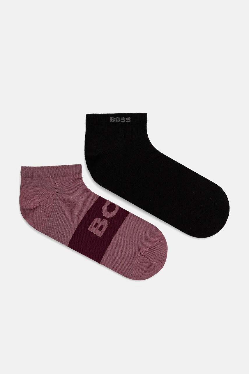 Ponožky BOSS 2-pak pánske, čierna farba, 50467747
