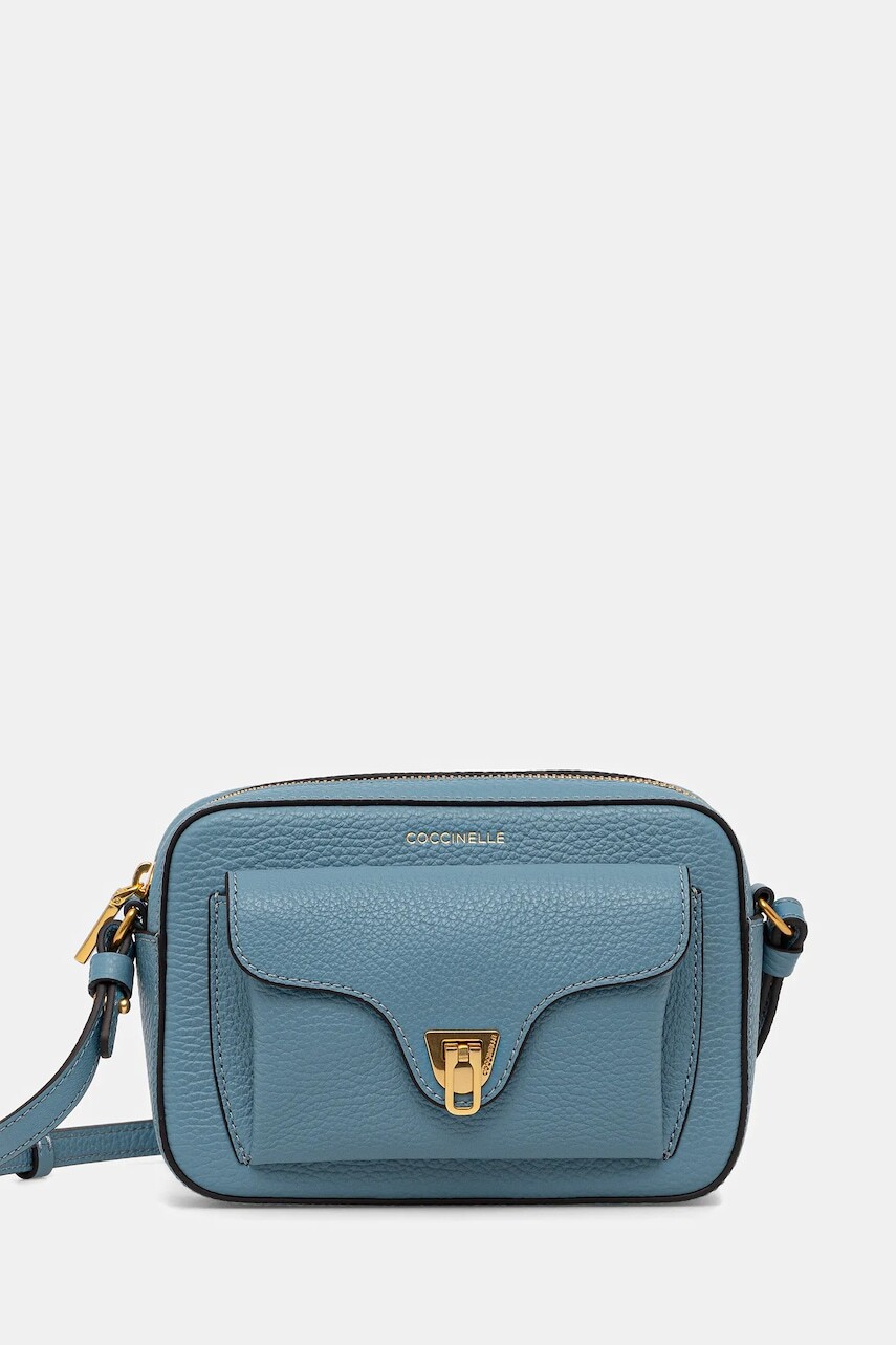 Kožená kabelka Coccinelle bordová farba, E1 MF6 55 04 01