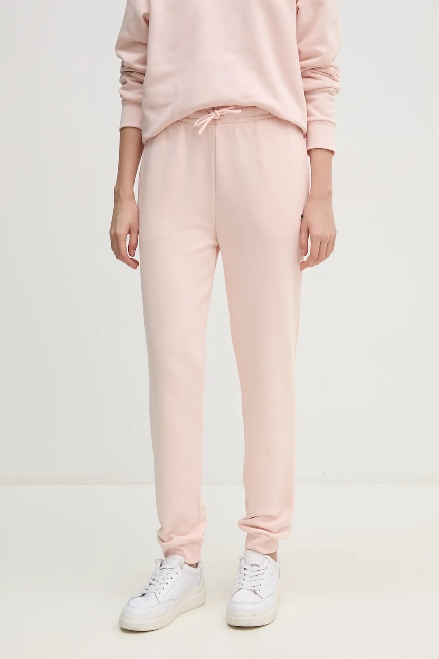 Tepláky Lacoste dámske, ružová farba