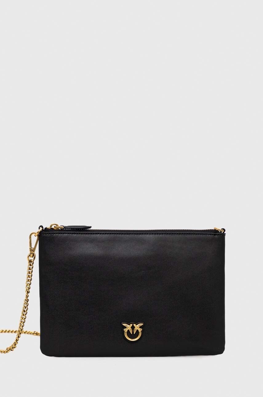 Kožená kabelka Pinko čierna farba, 100455.A0F1