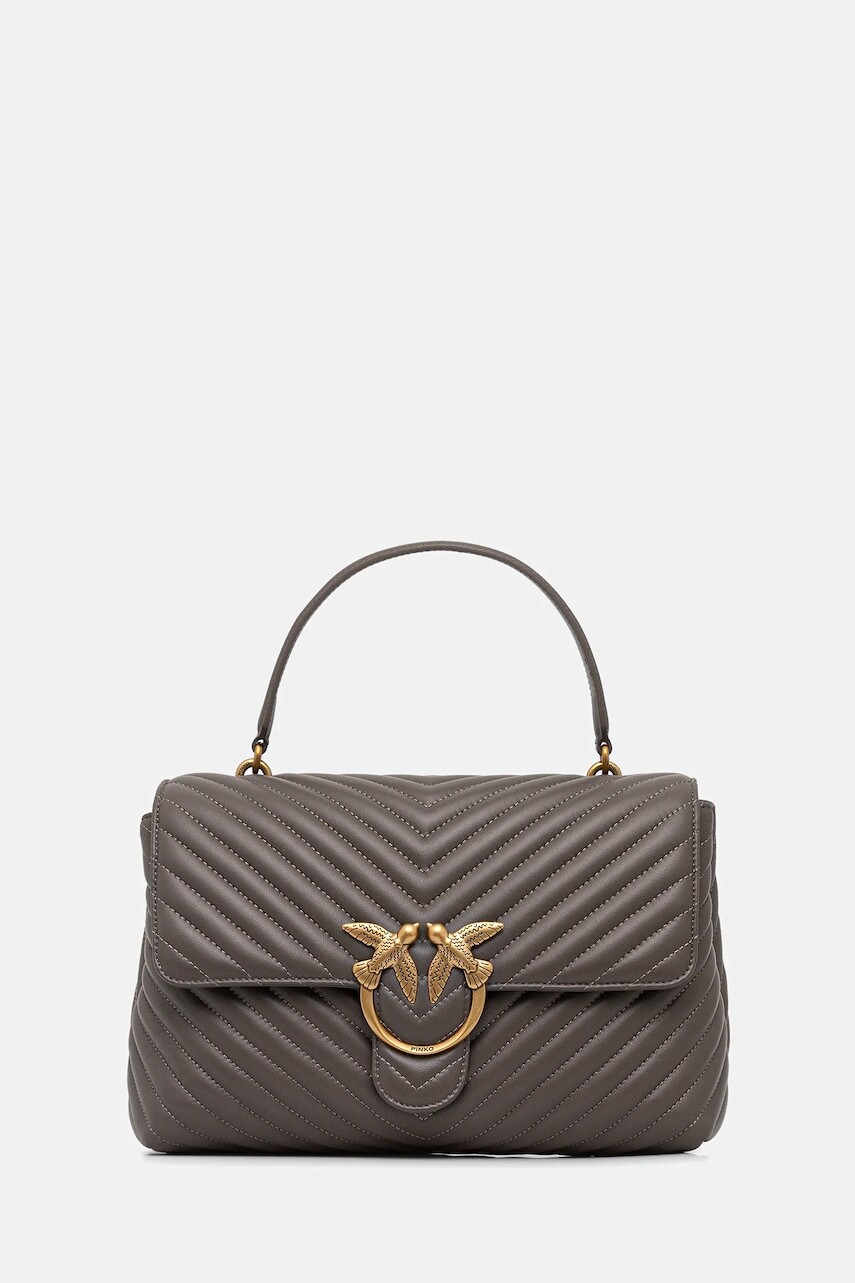 Kožená kabelka Pinko béžová farba, 100042 A0GK