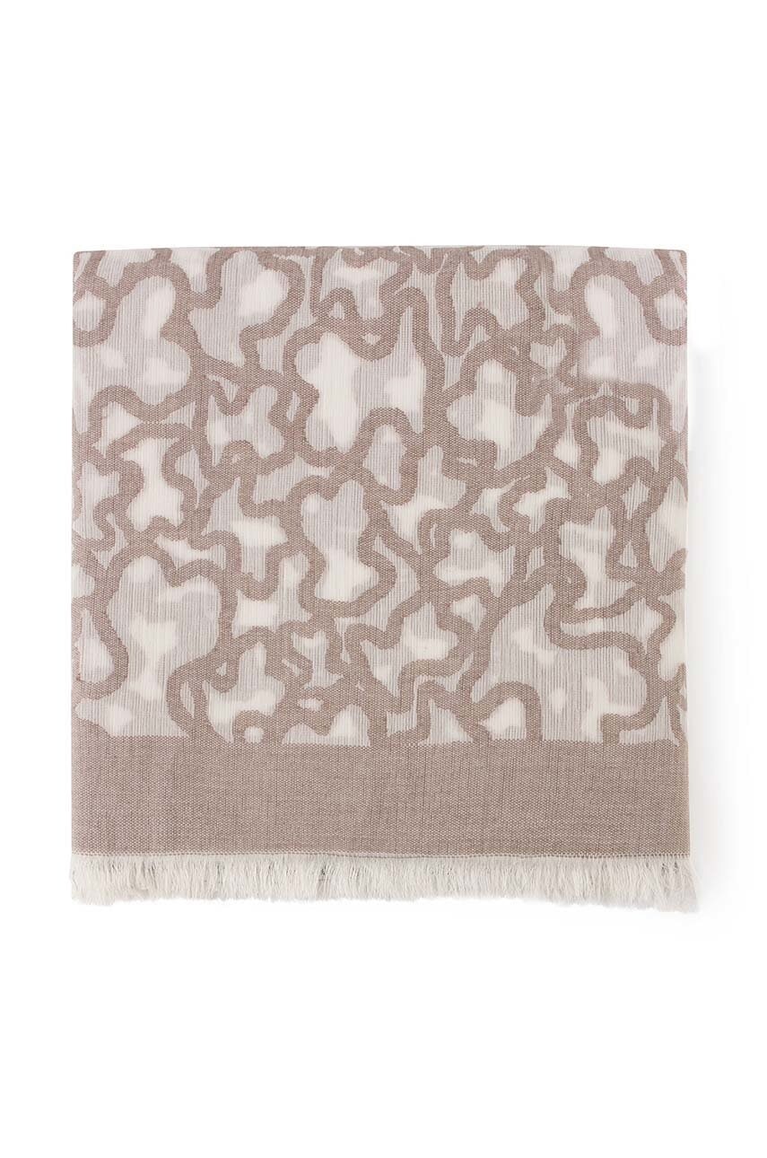 Šál Tous Kaos Devore dámsky,béžová farba,vzorovaná,2000786347