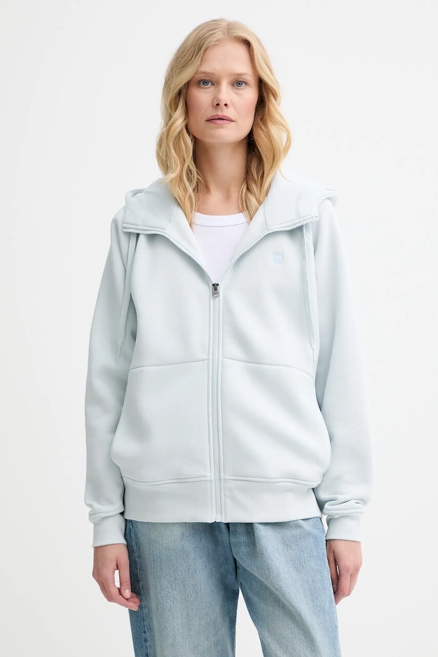 Mikina G-Star šedá farba, s kapucňou, jednofarebné, D22727-C235