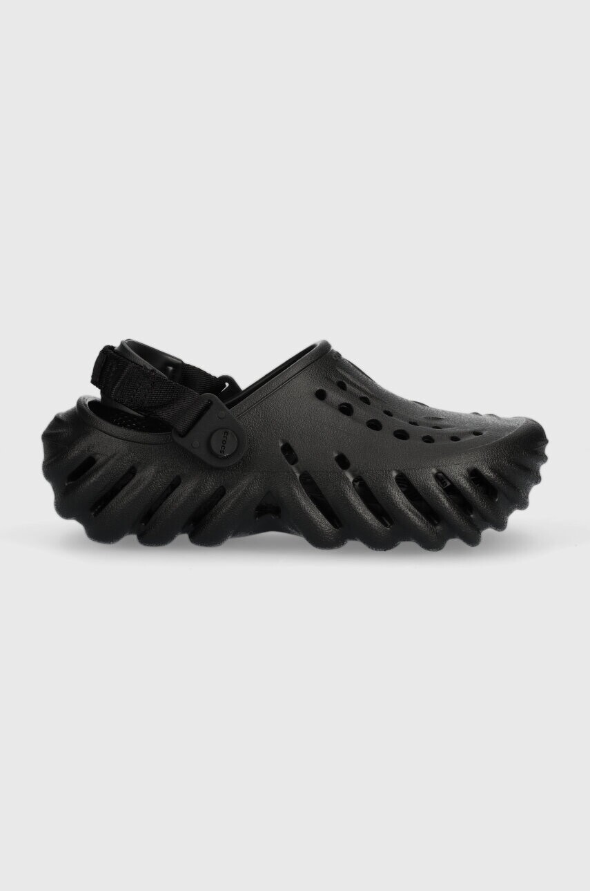 Detské šľapky Crocs ECHO CLOG K čierna farba