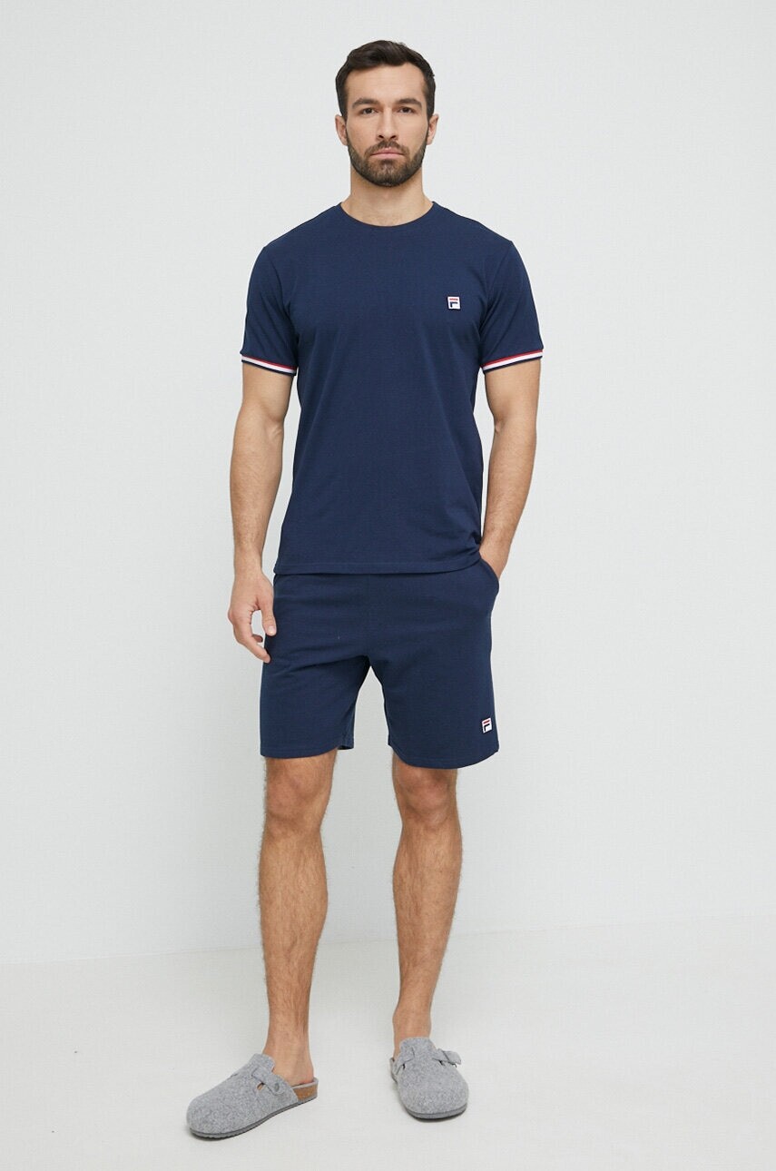 Pyžamo Fila pánske, tmavomodrá farba, s nášivkou