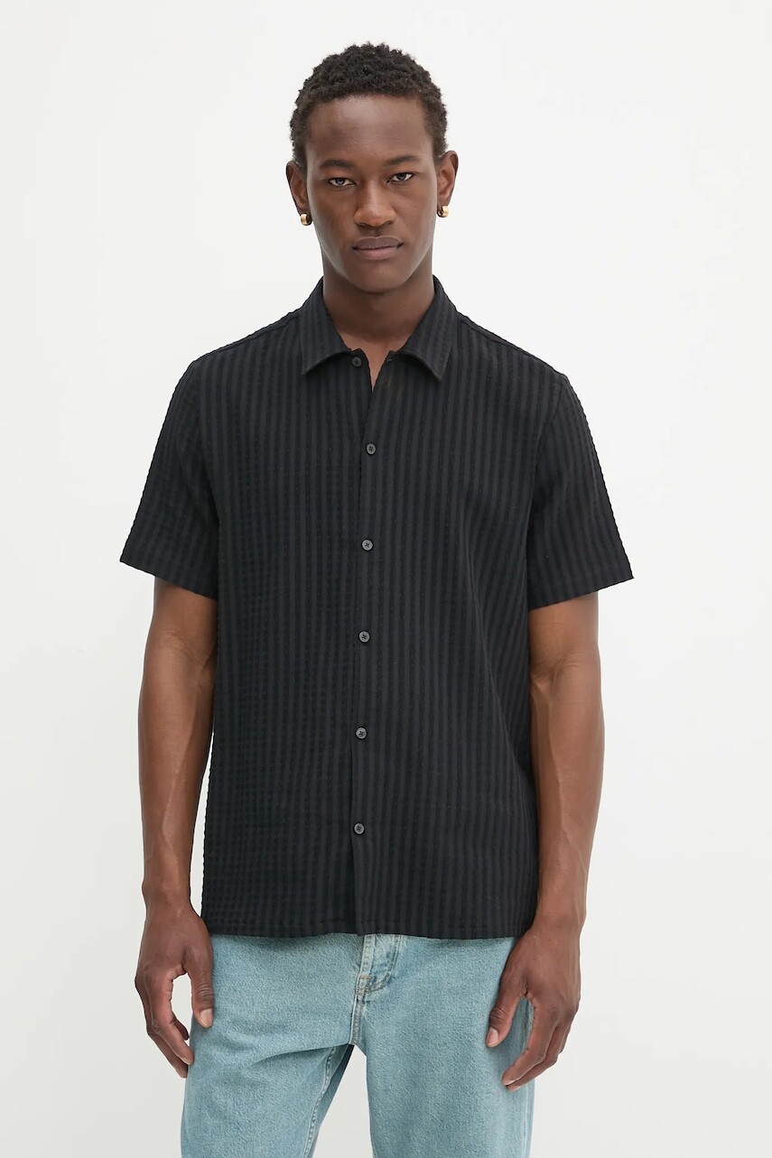 Košeľa Samsoe Samsoe béžová farba, regular, s klasickým golierom