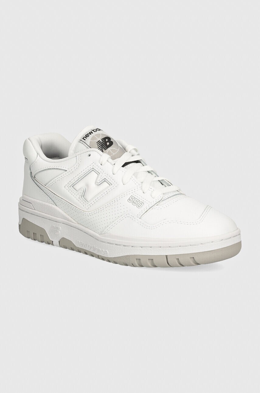 Kožené tenisky New Balance 550 biela farba BB550PB1