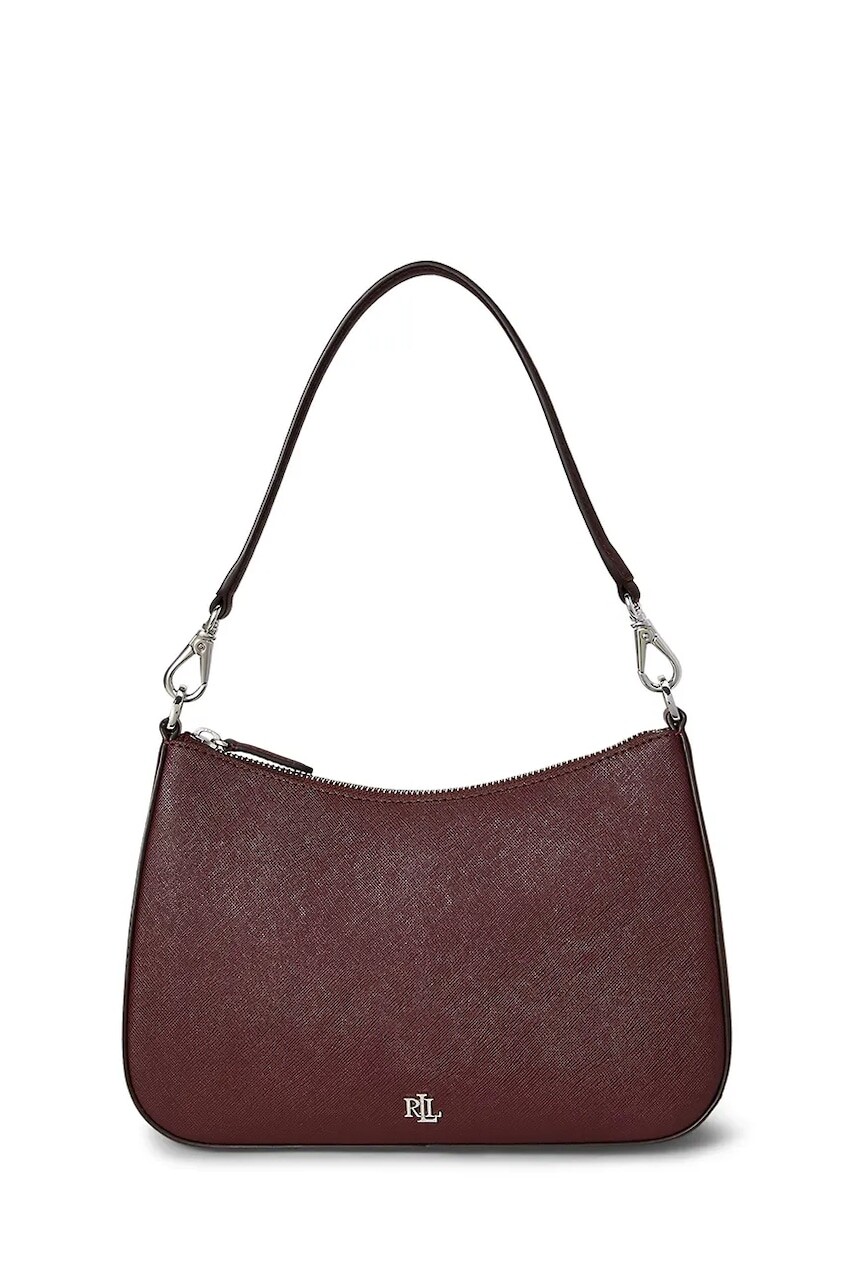 Kožená kabelka Lauren Ralph Lauren biela farba, 431883768