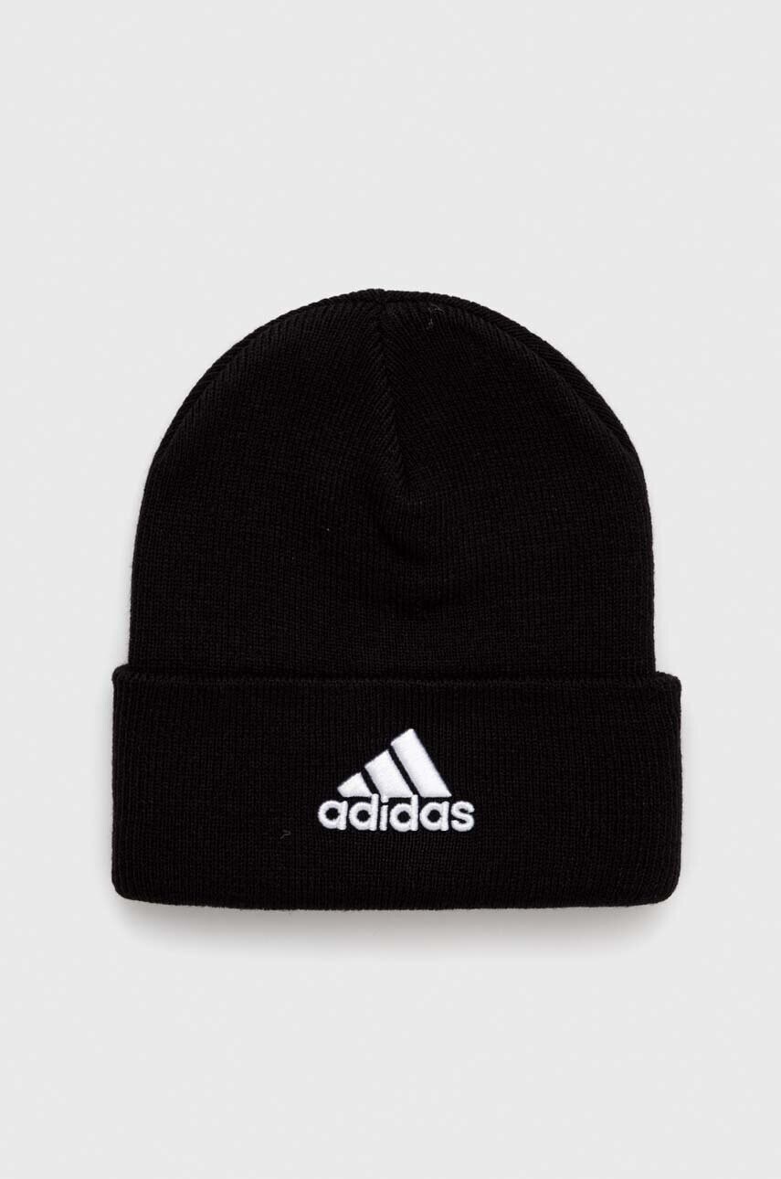Čiapka adidas Logo Beanie Cuf čierna farba, IB2651