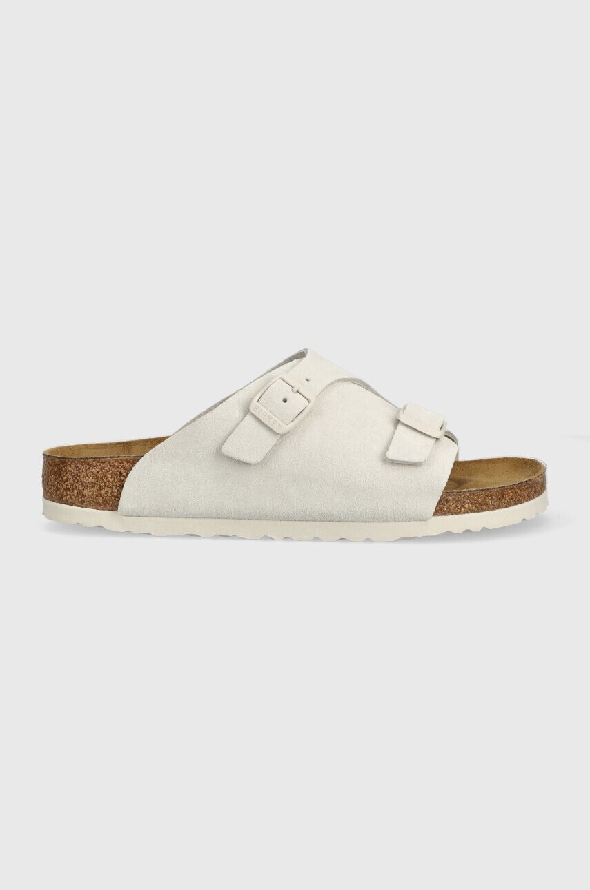 Semišové šľapky Birkenstock Zurich dámske, šedá farba, 1025008