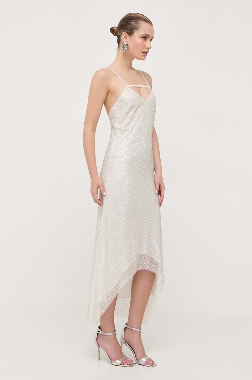 Šaty Patrizia Pepe biela farba, maxi, priliehavé