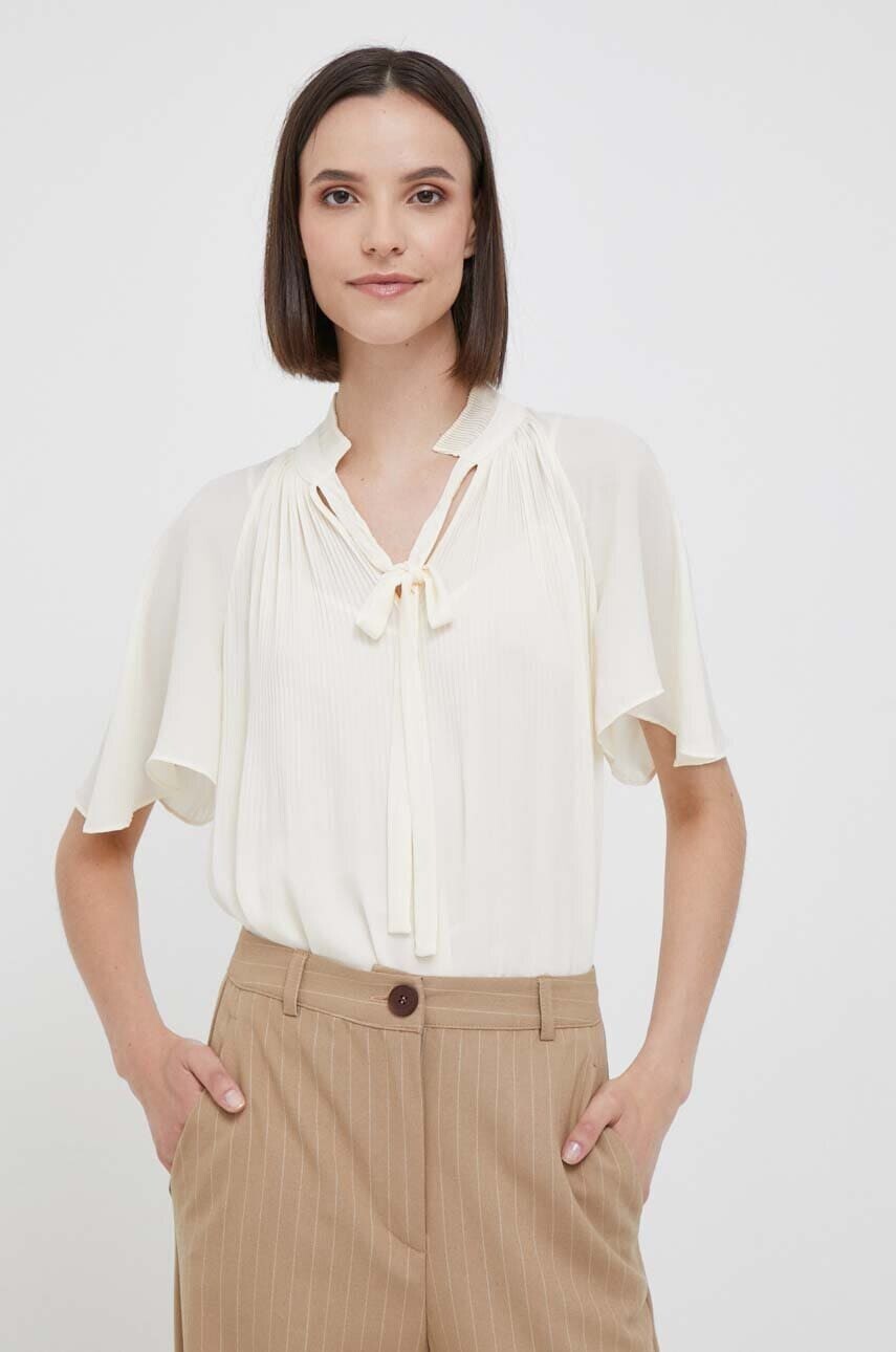 Blúzka Lauren Ralph Lauren dámska,béžová farba,jednofarebná,200909386