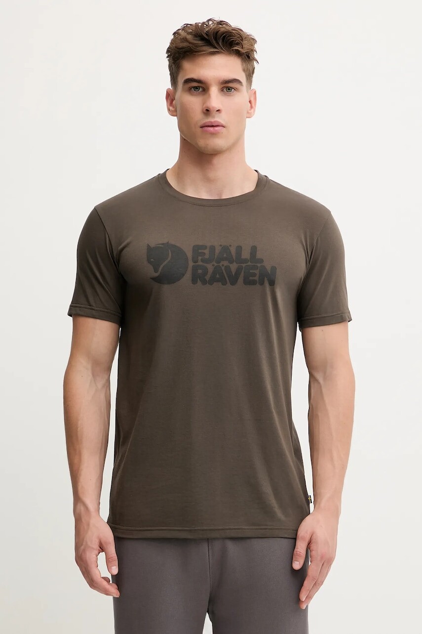 Športové tričko Fjallraven Fjallraven Logo zelená farba, s potlačou, F87310