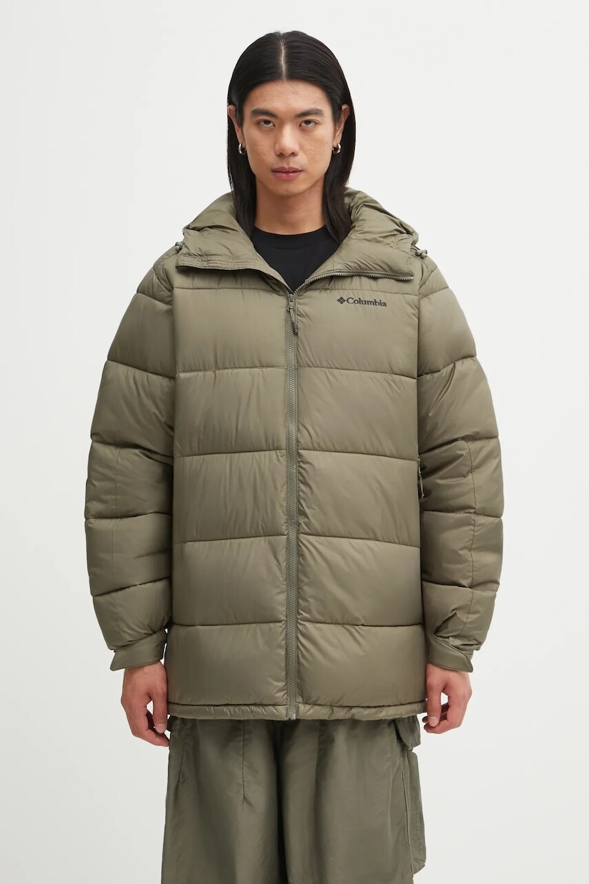 Bunda Columbia zelená farba, prechodná