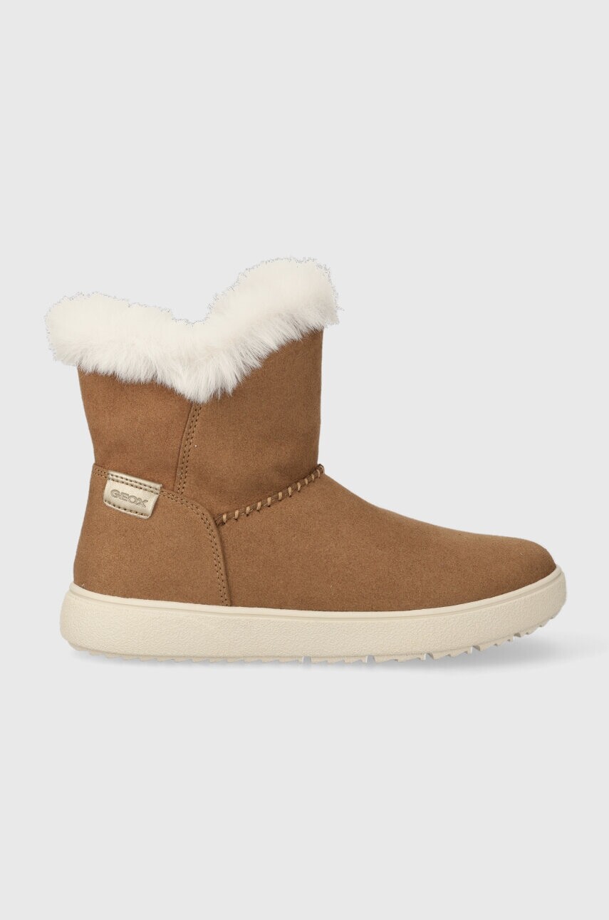 Detské zimné topánky Geox J36HUD 000AU J THELEVEN hnedá farba