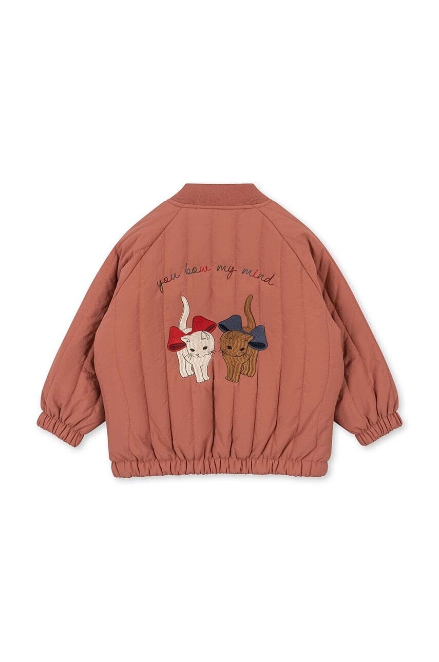 Detská bunda bomber Konges Sløjd ružová farba