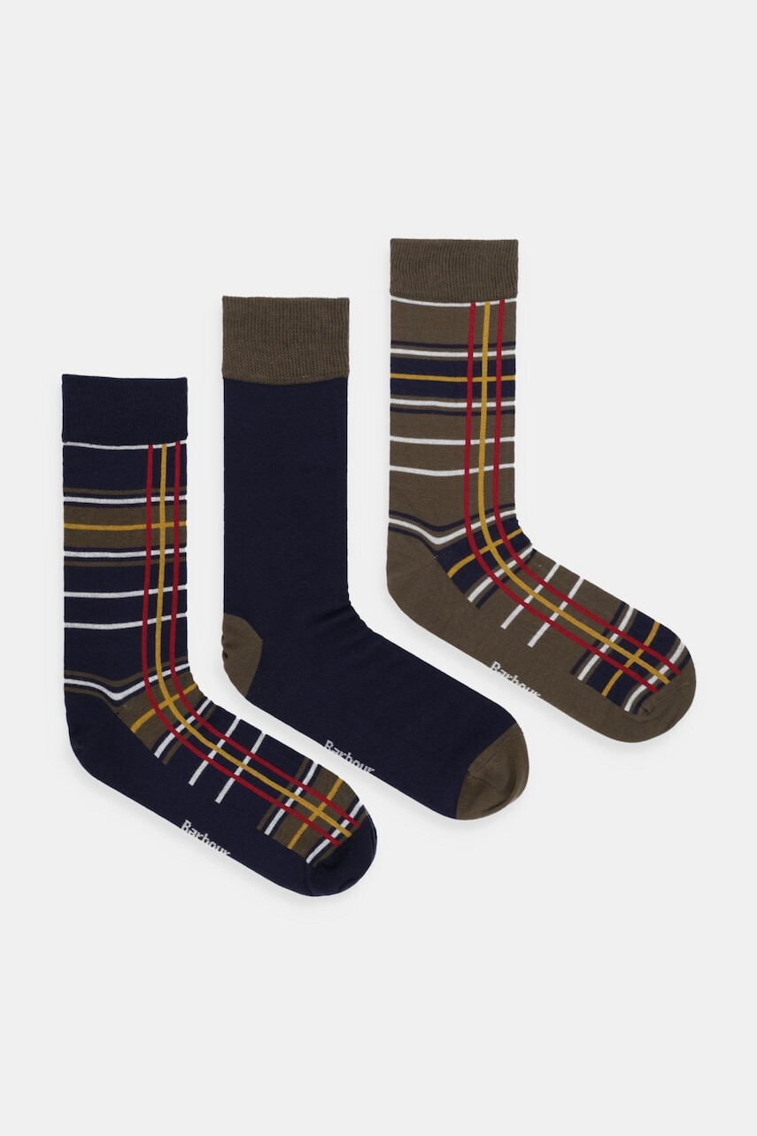 Ponožky Barbour 3-pak bordová farba