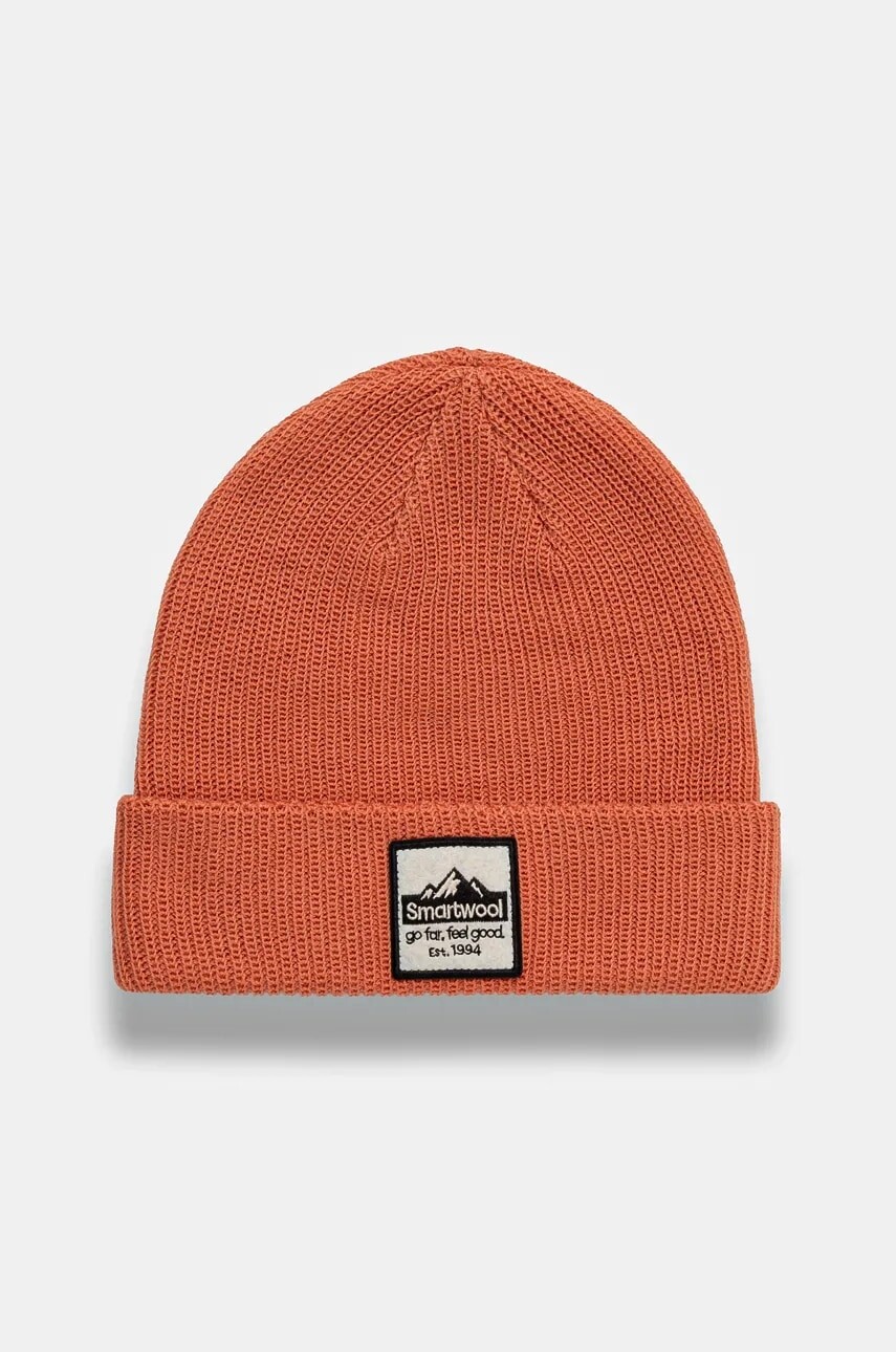 Vlnená čiapka Smartwool čierna farba, z hrubej pleteniny, vlnená