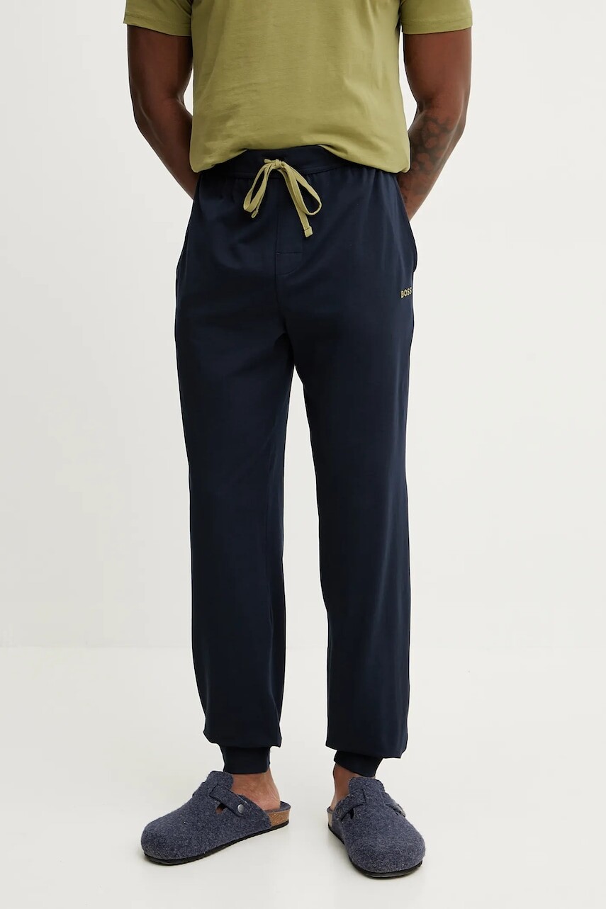 Nohavice BOSS tmavomodrá farba, jednofarebné, 50515305