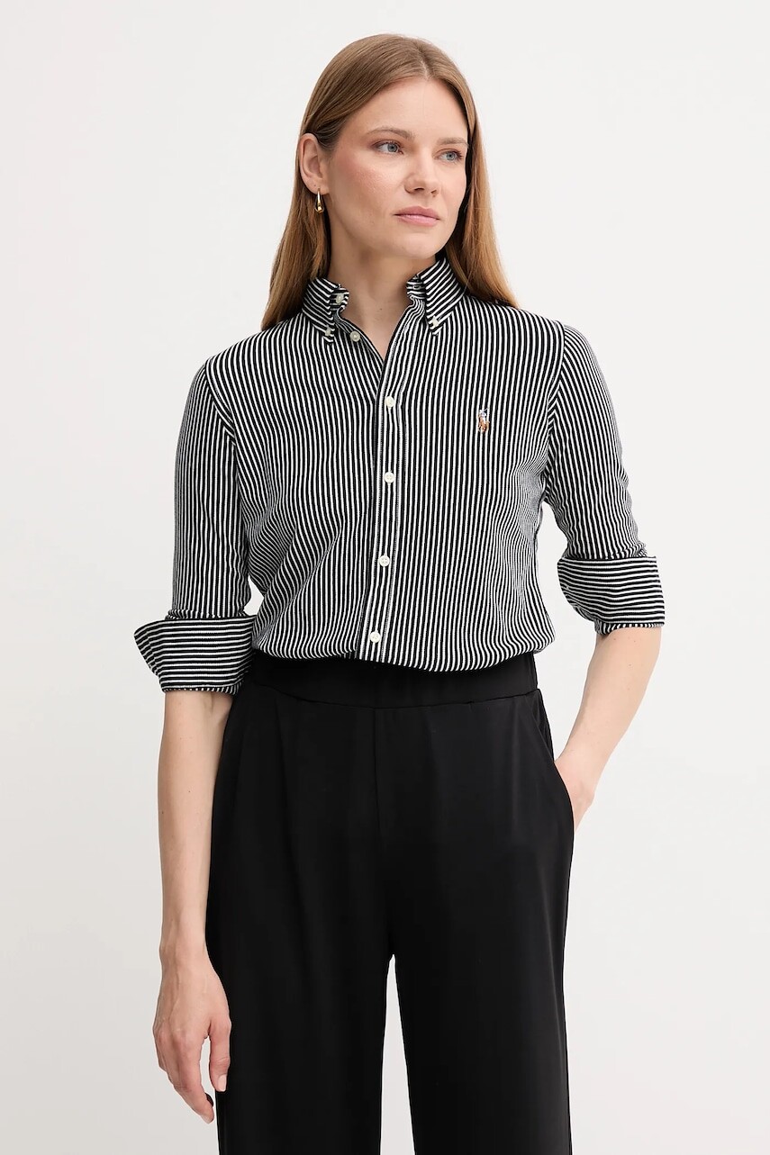 Bavlnená košeľa Polo Ralph Lauren slim, s klasickým golierom, 211910131
