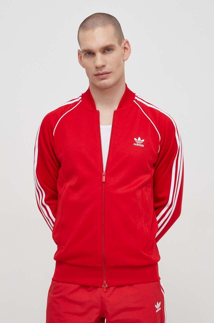 Mikina adidas Originals Adicolor Classics  SST pánska, červená farba, s nášivkou, IL2494