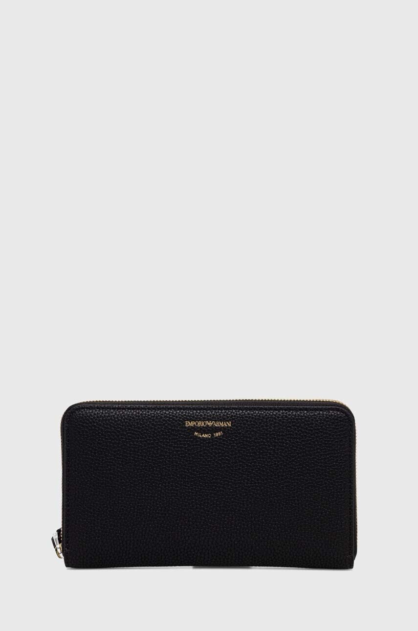 Peňaženka Emporio Armani dámska, čierna farba, Y3H168 YVZ7B