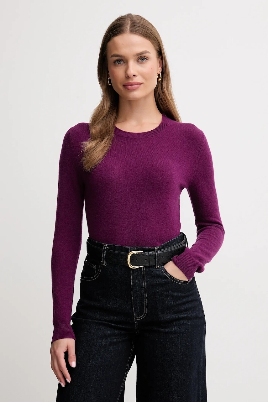 Vlnený sveter United Colors of Benetton modrá farba, ľahké