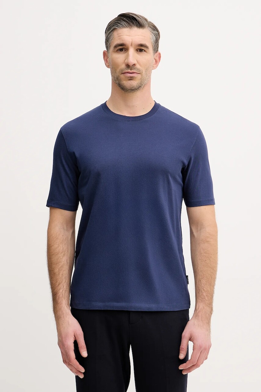 Bavlnené tričko Sisley pánske, zelená farba, jednofarebné, 3I1XS101J