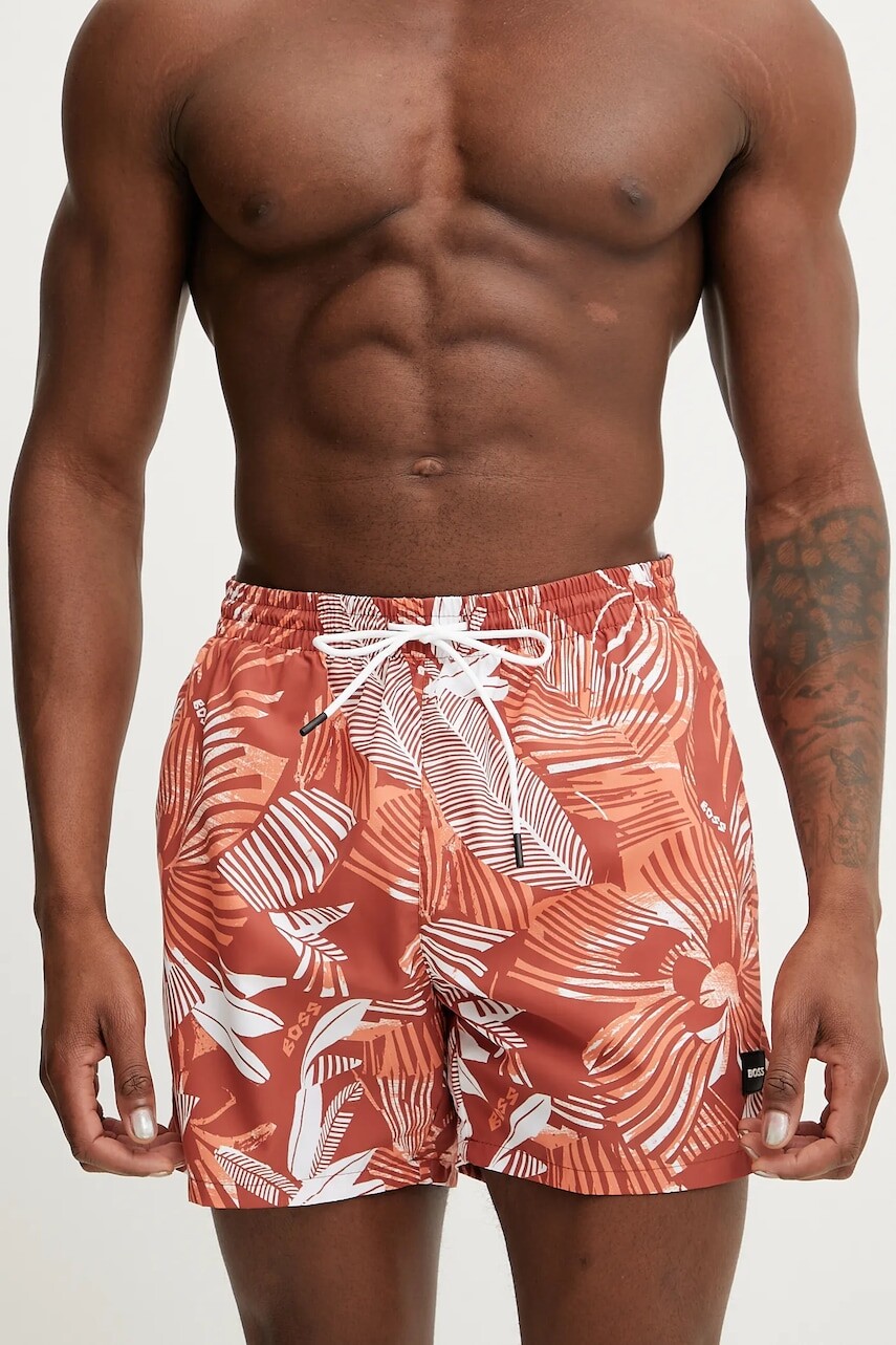 Plavkové šortky BOSS oranžová farba