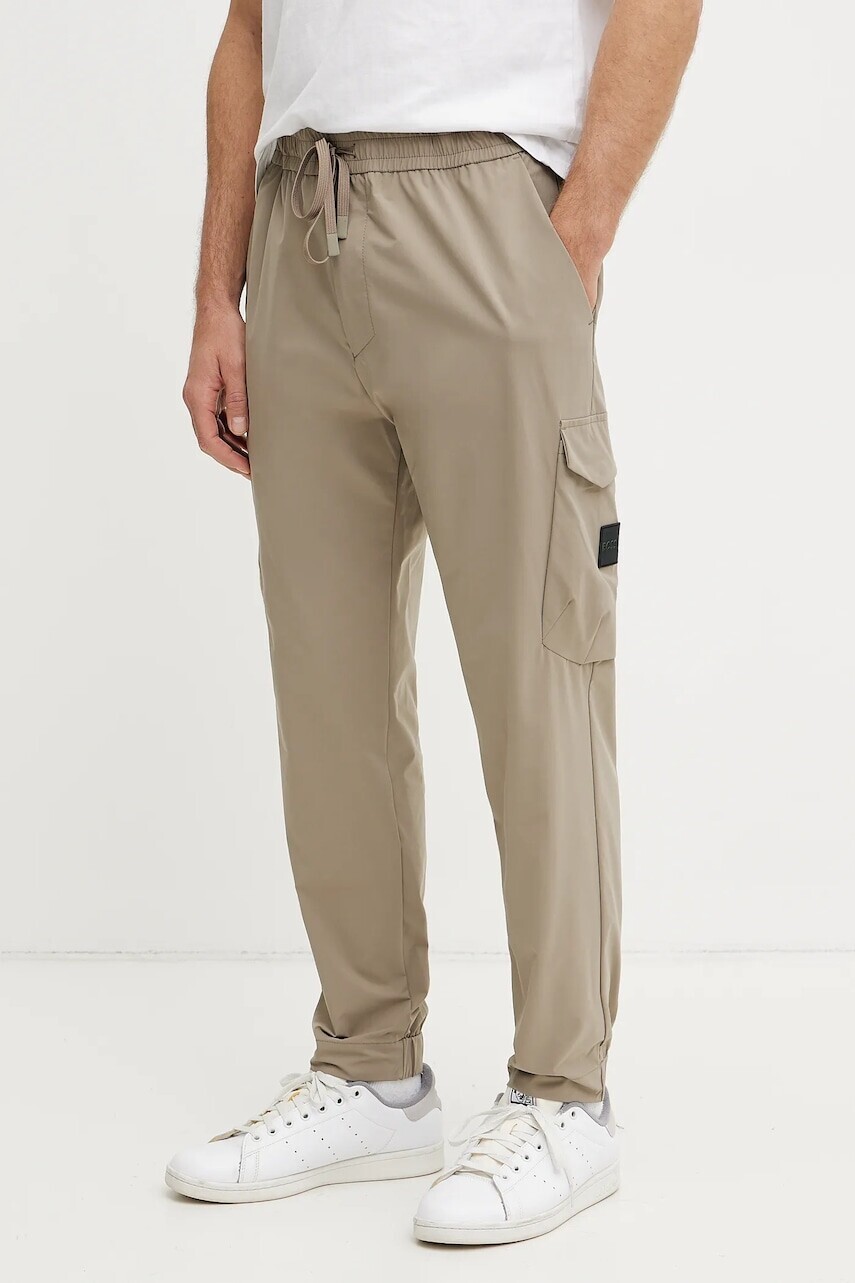 Tepláky BOSS Green zelená farba, jednofarebné